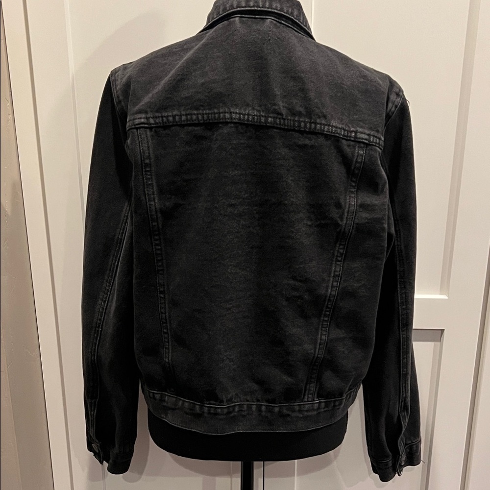 Miami Classic Black Denim Jacket Size M - Picture 6 of 9